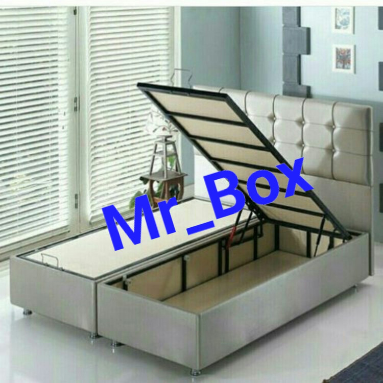 تختخواب باکس هتلی جکدار دوتیکه با تاج تخت خواب