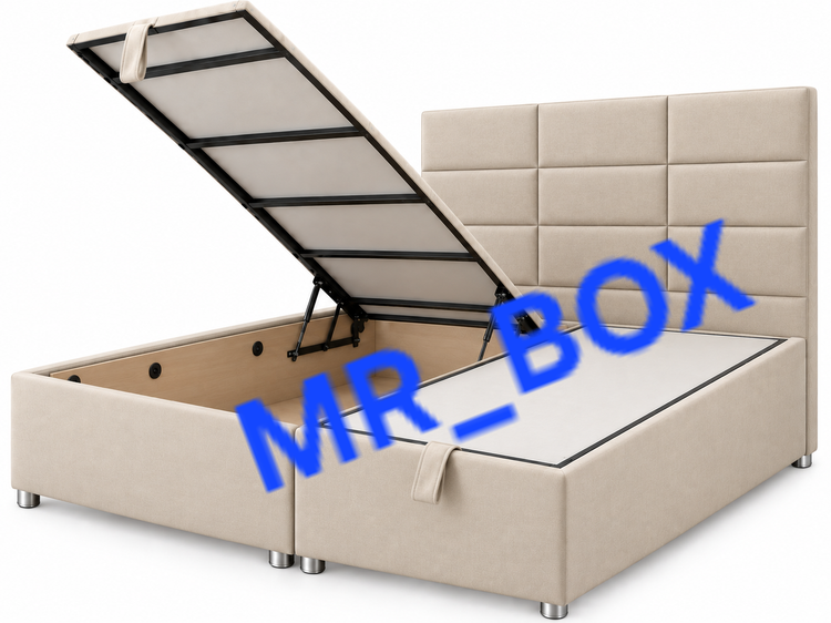 تختخواب باکس هتلی جکدار دوتیکه با تاج تخت خواب